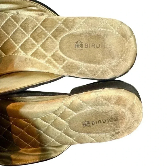 Birdies The Raven Mule in Satin Slubbed Shantung Black - Picture 9 of 11